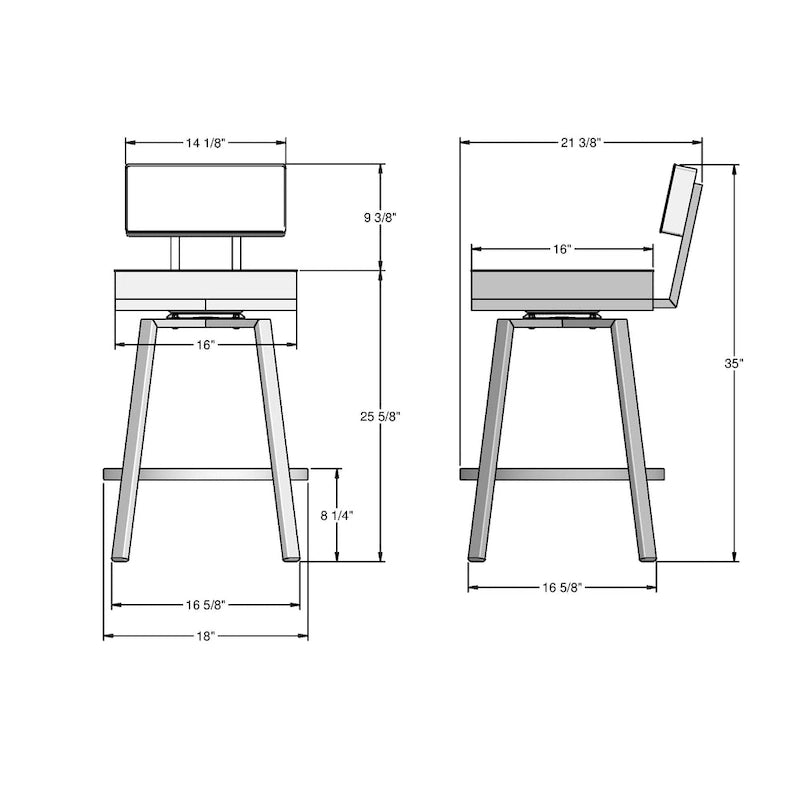 Amisco Staten Swivel Counter & Bar Stool