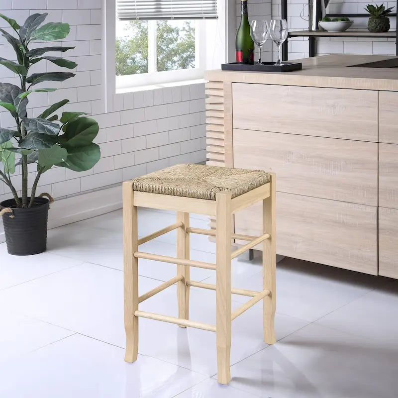 SQ Rush Backless Wood 24-inch Counter Stool