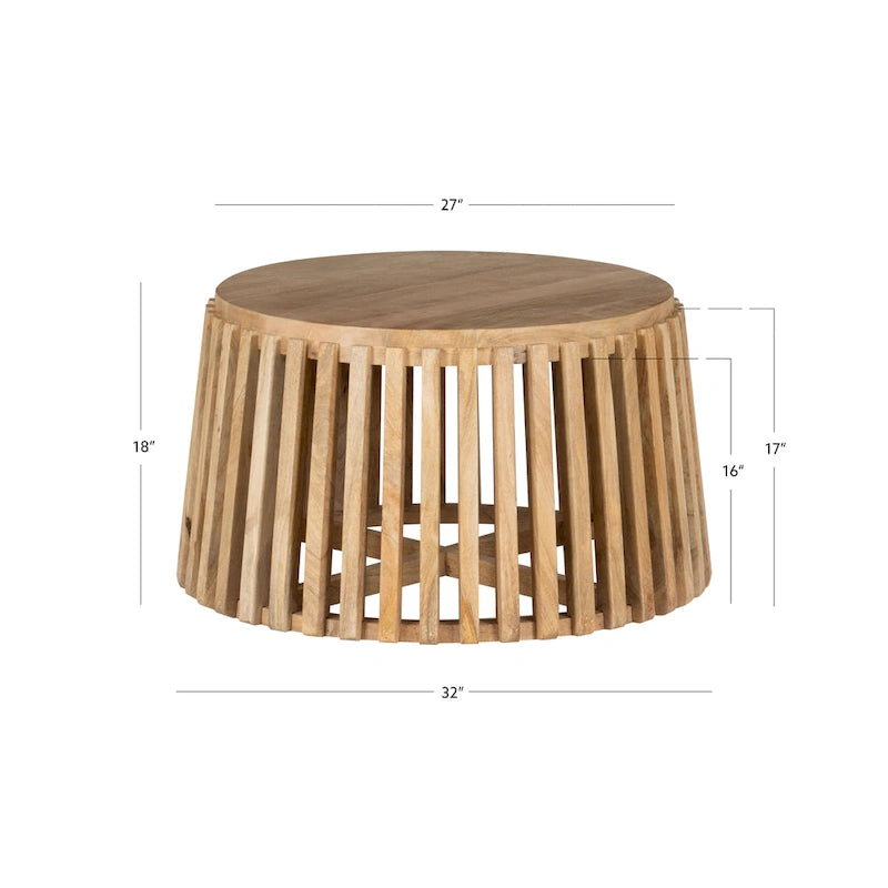 Asche Natural Mango Wood Coffee Table