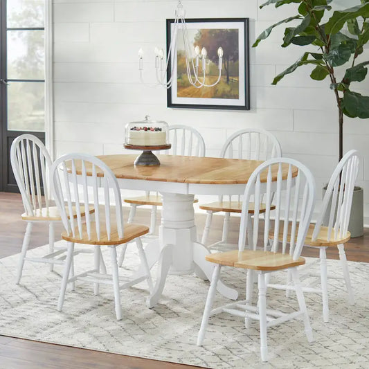 Simple Living Carolina 7-piece Farmhouse Solid Wood Dining Set with Leaf