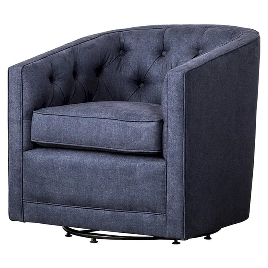 Walsh Fabric Swivel Barrel Chair