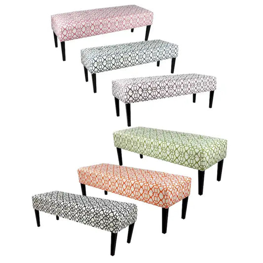 Kaya Noah Button Tufted Upholstered Long Bench