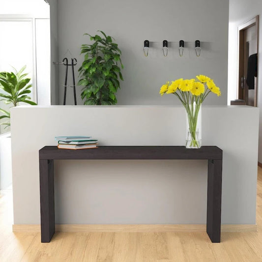 Allan Andrews Carbon Loft Black Wood Veneer Dillon Console Table